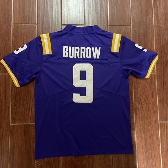 LSU Joe Burrow Purple Jerseys Sizes Small - 2XL - Picture 6 of 6